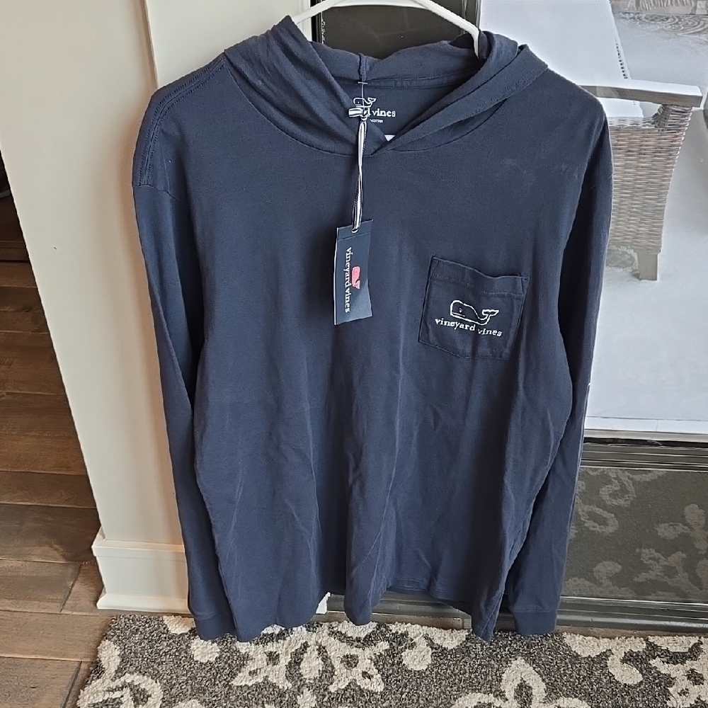 Vineyard Vines Men's Blue Hoodie Shirt